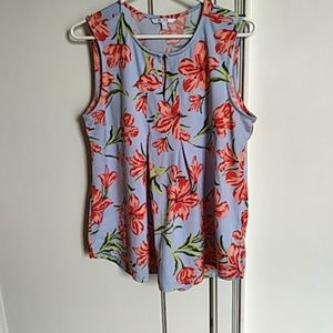 Alfred sung lily print polyester shell